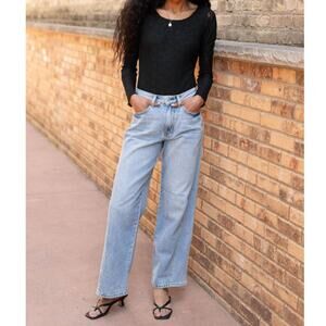 Judy Blue Wilhelmina Baggy Jeans US 25 Blue Rigid Magic Denim Twist Side Seam